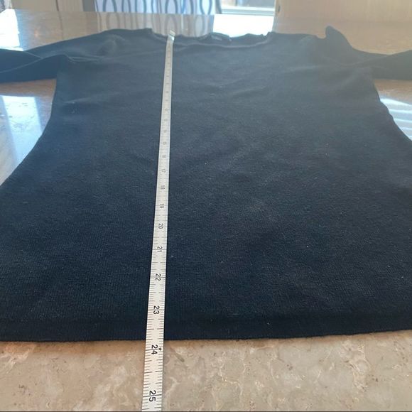 #10 INC International concepts women’s black crewneck long sleeve with frill M - Picture 9 of 11